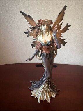 Brown and Cream Autumnal Fairy Sculpture